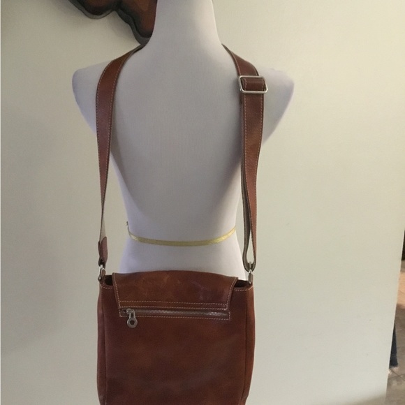 2X HOST PICK- CUOIO TOSCANA GENUINE LEATHER CROSSBODY BAG MADE IN ITALY - Picture 3 of 7